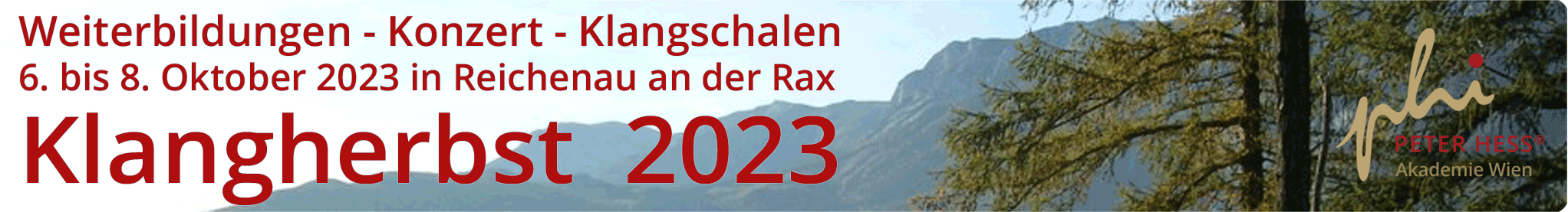 Weiterbildungen - Konzert - Klangschalen am KLANGHERBST in Reichenau im Oktober 2023